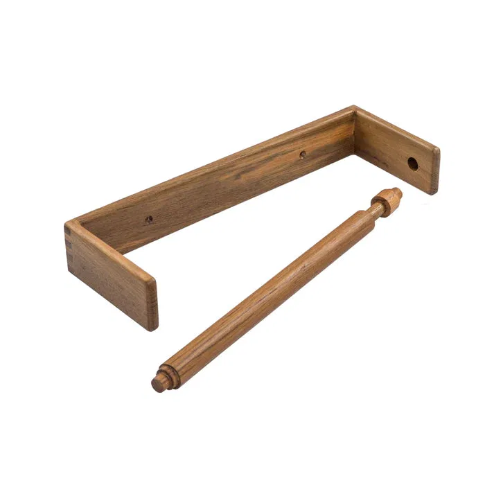 62442 – WHITECAP IND Paper Towel Holder, Holds Single Roll of Paper Towels For Dispensing Wall Mounted Brown Teak 12-...